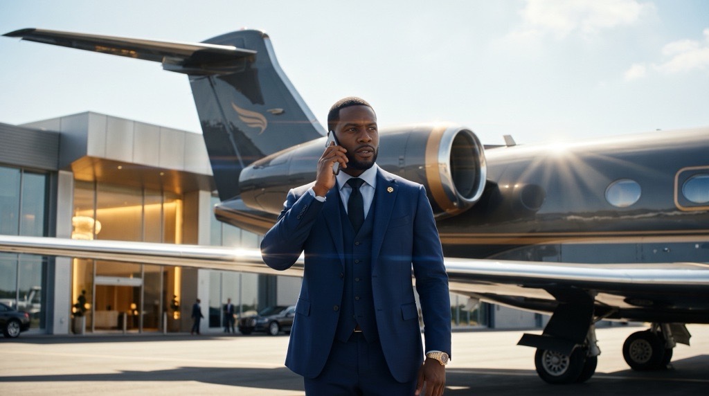 A private jet arranged for travel